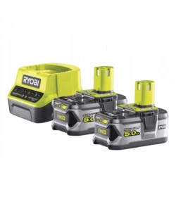 Kit due batterie e caricabatteria rc18120-250 18v 5.0ah - ryobi