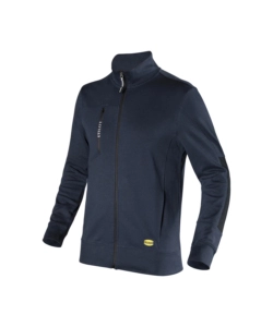 Diadora felpa da lavoro sweatshirt zip blu, tg m