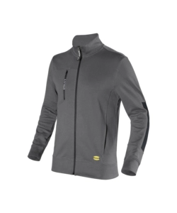 Diadora felpa da lavoro sweatshirt zip grigio, tg m