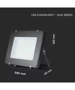 Faro led nero 'slim' 6400k 500w, 60000lm