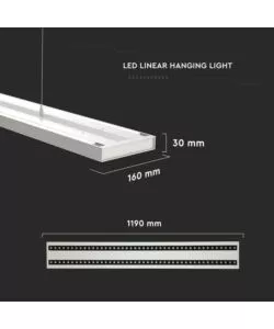 Plafoniera a sospensione raccordabile 4000k, 60w