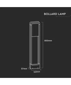 Paletto per esterno led 3000k, 10w