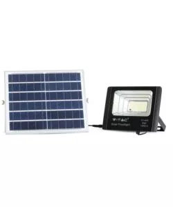 Faro led con pannello solare e telecomando 6000k, 16w