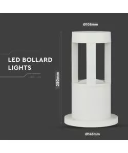 Lampada led da giardino bianco h25 cm 4000k, 10w