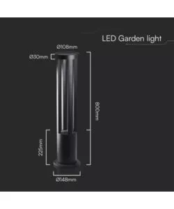 Lampada led da giardino h80 cm 3000k, 10w