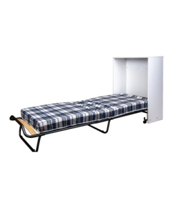 Mobile letto estraibile a scomparsa con rete e materasso, 80x190 cm