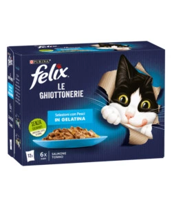 Felix le ghiottonerie salmone e tonno, 12x85 gr