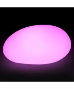 Sasso luminoso decorativo per esterno led rgb, 1w