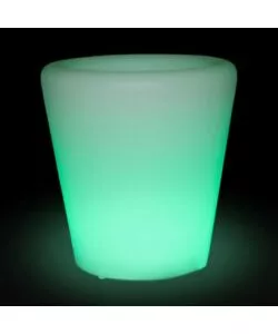 Vaso led rgb ricaricabile e dimmerabile, 1w