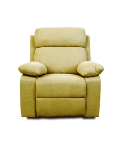 Poltrona recliner "annika" in tessuto ocra, 92x93x101 cm