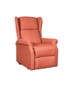 Poltrona con recliner elettrico bellahome 'berg' tessuto mattone, 72,5x94x109 cm