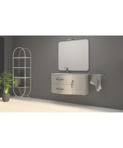 Mobile Bagno smart 105 Con 2 Ante E 3 Cassetti Bianco Lucido, 106x50x193  Cm in vendita online