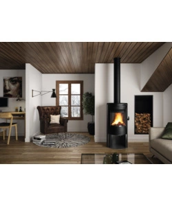 Stufa a legna invicta "neosen s" nero 8,8 kw