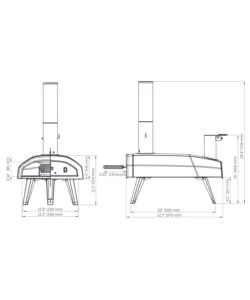 Forno pizza a pellet portatile ooni 'fyra 12', 1 pizza