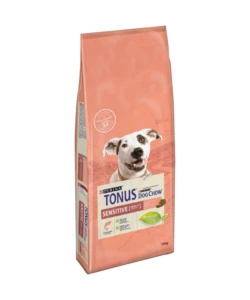 Crocchette per cani adulti 'dog chow sensitive' al salmone, 14 kg - purina