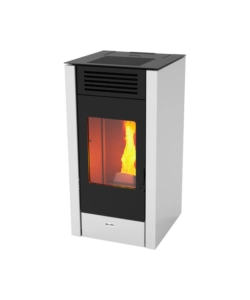 Stufa a pellet canadian stove 'nevada 12' bianco 10,6 kw