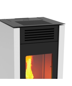 Stufa a pellet canadian stove "nevada 12" bianco 10,6 kw