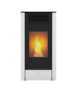 Stufa a pellet canadian stove "nevada 12" bianco 10,6 kw