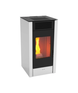 Stufa a pellet canadian stove "nevada 12" bianco 10,6 kw