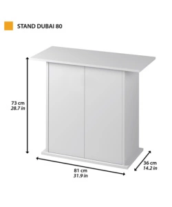 Mobile in legno per acquario - stand bubai 80 bianco, 81 x 36 x h 73 cm - ferplast