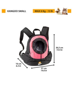 Zainetto per cani 'kangoo' rosa, 37x16x36,5 cm - ferplast