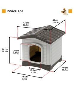 Cuccia per cani da esterno 'dogvilla 50', 43x48x44 cm - ferplast