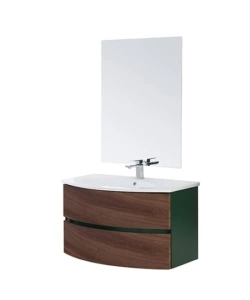 Mobile bagno sospeso 'maiori' verde bottiglia, 91,5x51x50 cm