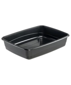 Lettiera toilette gatto aperta ferplast 'nip 30' nero 49,5x64,5x14,5 cm