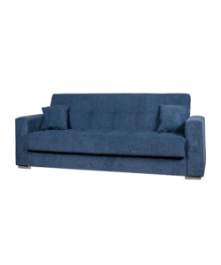 DIVANO LETTO 'ATENA' 3 POSTI BLU SCURO, 226X85X92 CM