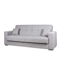 Divano letto 'atena' 3 posti grigio chiaro, 226x85x92 cm