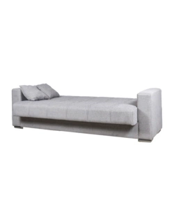 Divano letto "atena" 3 posti grigio chiaro, 226x85x92 cm