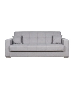 Divano letto "atena" 3 posti grigio chiaro, 226x85x92 cm