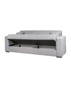 Divano letto "atena" 3 posti grigio chiaro, 226x85x92 cm