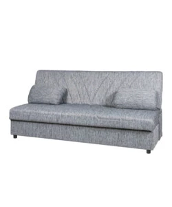 Divano letto 3 posti 'fiji' grigio con cassettone contenitore, 183x81x89 cm