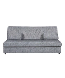 Divano letto 3 posti "fiji" grigio con cassettone contenitore, 183x81x89 cm