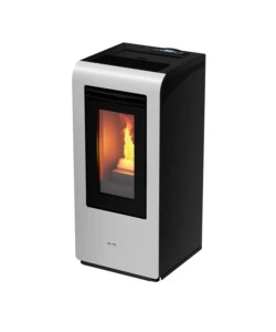 Stufa a pellet canalizzata canadian stove "vancouver 10c" bianco 8,7 kw