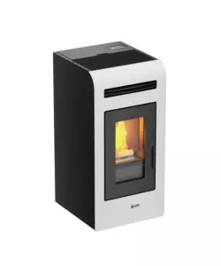 Stufa a pellet canadian stove "vancouver 14" bianco 12,9 kw