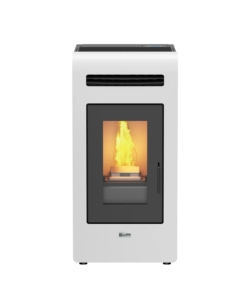 Stufa a pellet canadian stove "vancouver 14" bianco 12,9 kw