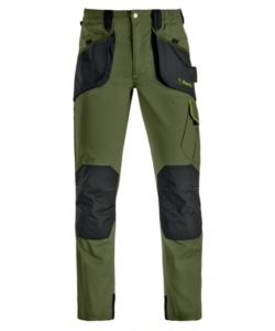 Pantaloni da lavoro slick verde/nero, tg m - kapriol