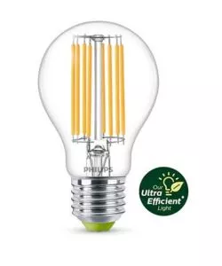 Lampadina led a goccia trasparente 4w 3000k, e27