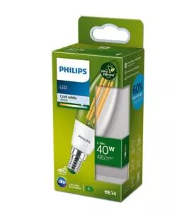 Lampadina led philips oliva e lustre 2,3w 4000k, e27