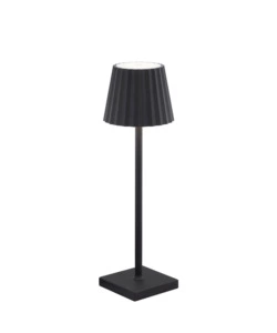 Lampada da tavolo led ricaricabile nera, 3,5w