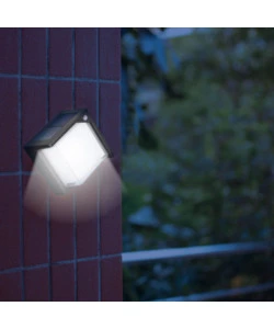 Lampada solare led con sensore di movimento e crepuscolare - 3 modalita' di luce