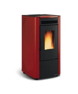 STUFA A PELLET LA NORDICA + EXTRAFLAME 'KETTY' BORDEAUX 6,5 KW