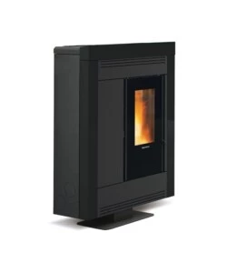 Stufa a pellet la nordica + extraflame 'souvenir steel evo' nero 10,2 kw