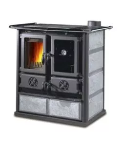 Cucina a legna la nordica + extraflame 'rosetta' pietra 7,9 kw