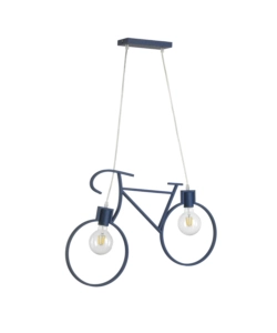 Lampada a sospensione 'bike' blu, e27