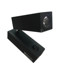 Applique led "spy" in metallo nero, 4000k