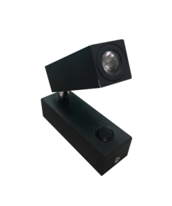 Applique led "spy" in metallo nero, 4000k