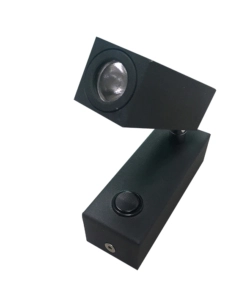 Applique led "spy" in metallo nero, 4000k